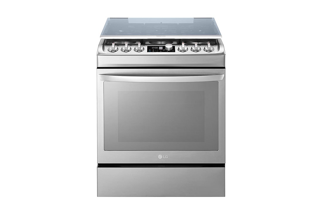 LG Gas Cooker with Glass Lid and Large Oven(153L), LF761S