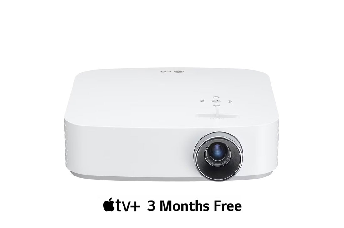 LG CineBeam PF50KG LED Full HD Portable Projector with Wifi, Bluetooth, and Built-in Battery, Front view, PF50KG