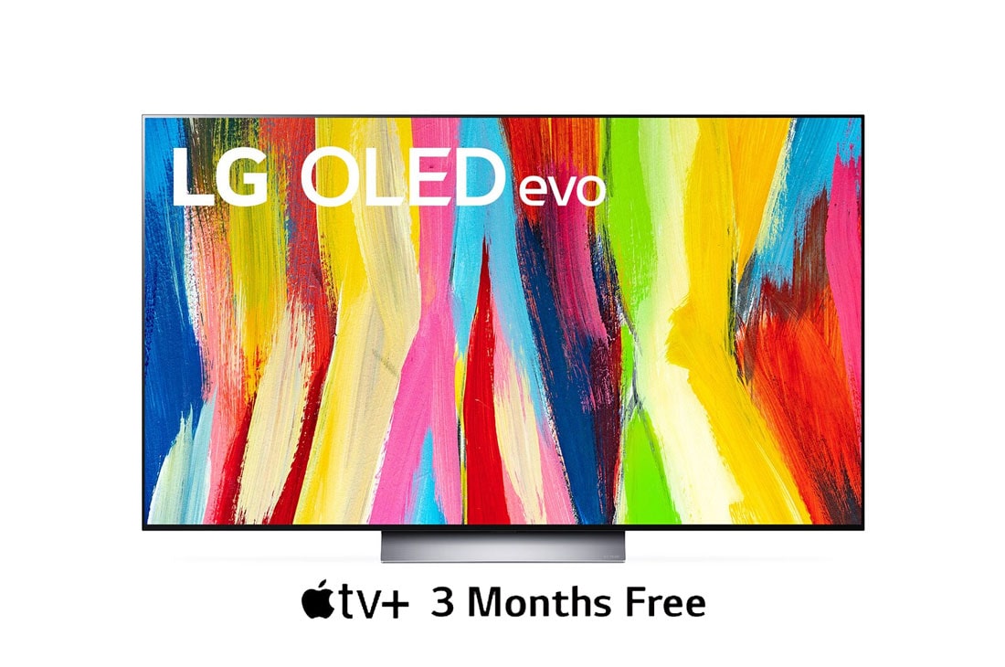 LG OLED evo TV 55 Inch C2 series, Cinema Screen, Front view , OLED55C26LA