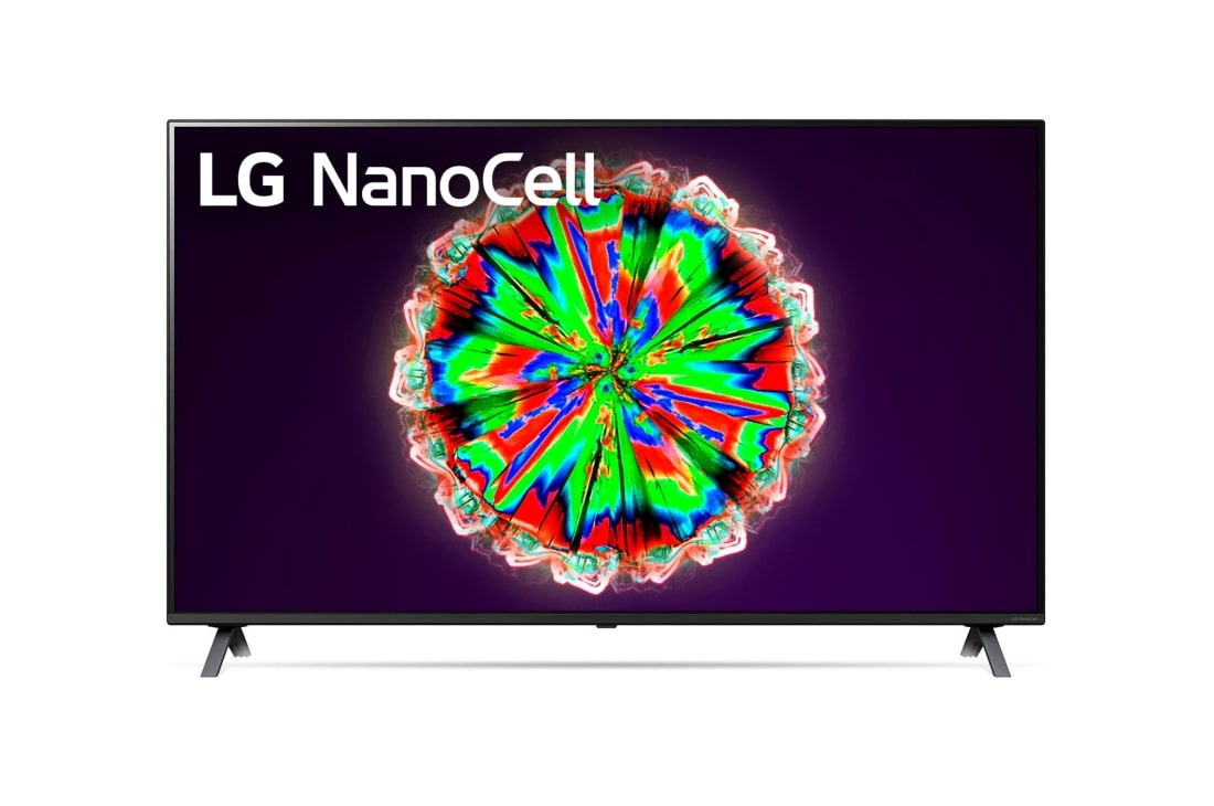 LG NanoCell TV 65 Inch NANO80 Series, Cinema Screen Design 4K Active HDR WebOS Smart ThinQ AI Local Dimming, 65NANO80VNA