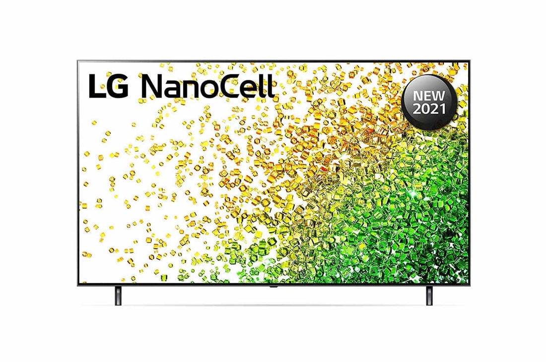 LG NanoCell TV 4K 75 inch Cinema NANO85 Series, منظر أمامي لتلفزيون NanoCell من إل جي, 75NANO85VPA
