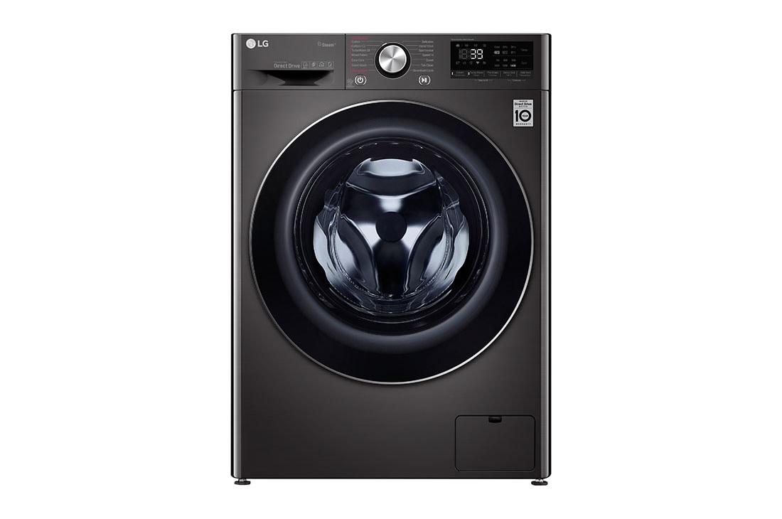 LG VIVACE 10kg Washing Machine, Black, F4V9RWP2E, F4V9RWP2E