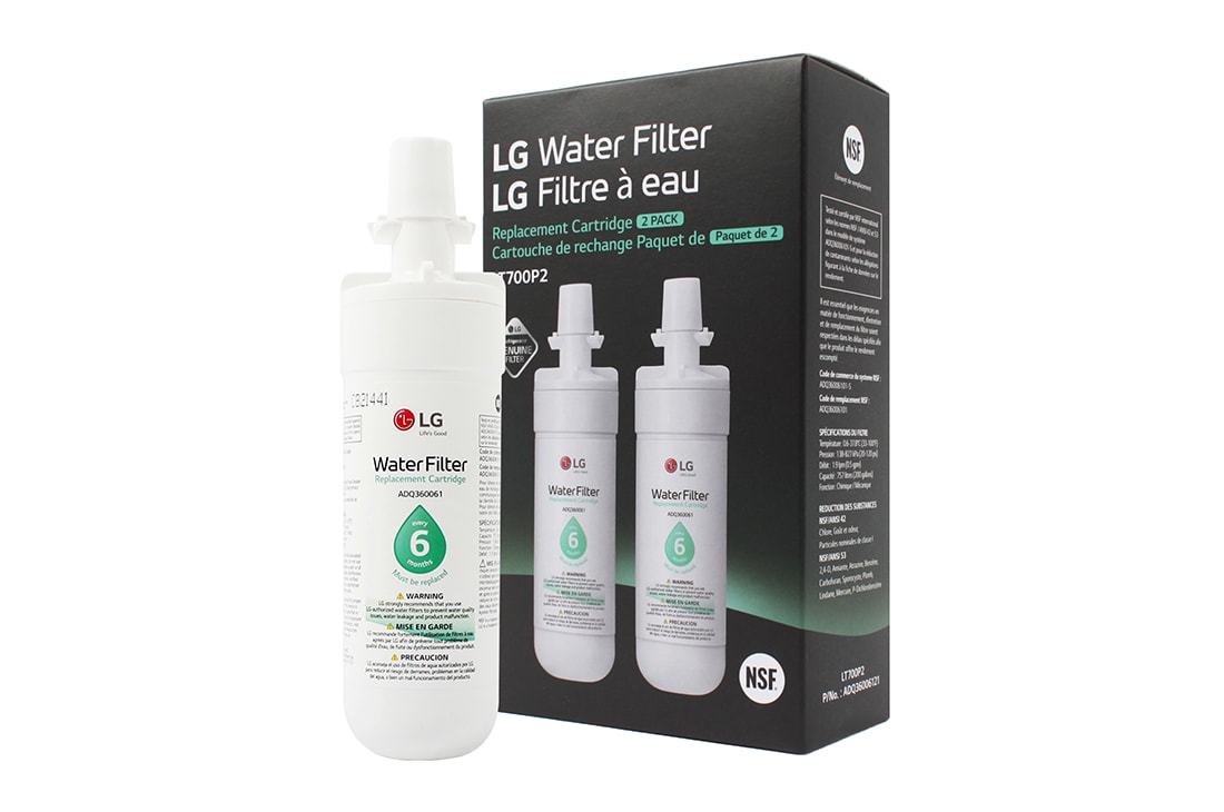 LG LT700P2 Water Filter Replacement Cartridge (2 pack), LT700P2, ADQ36006121