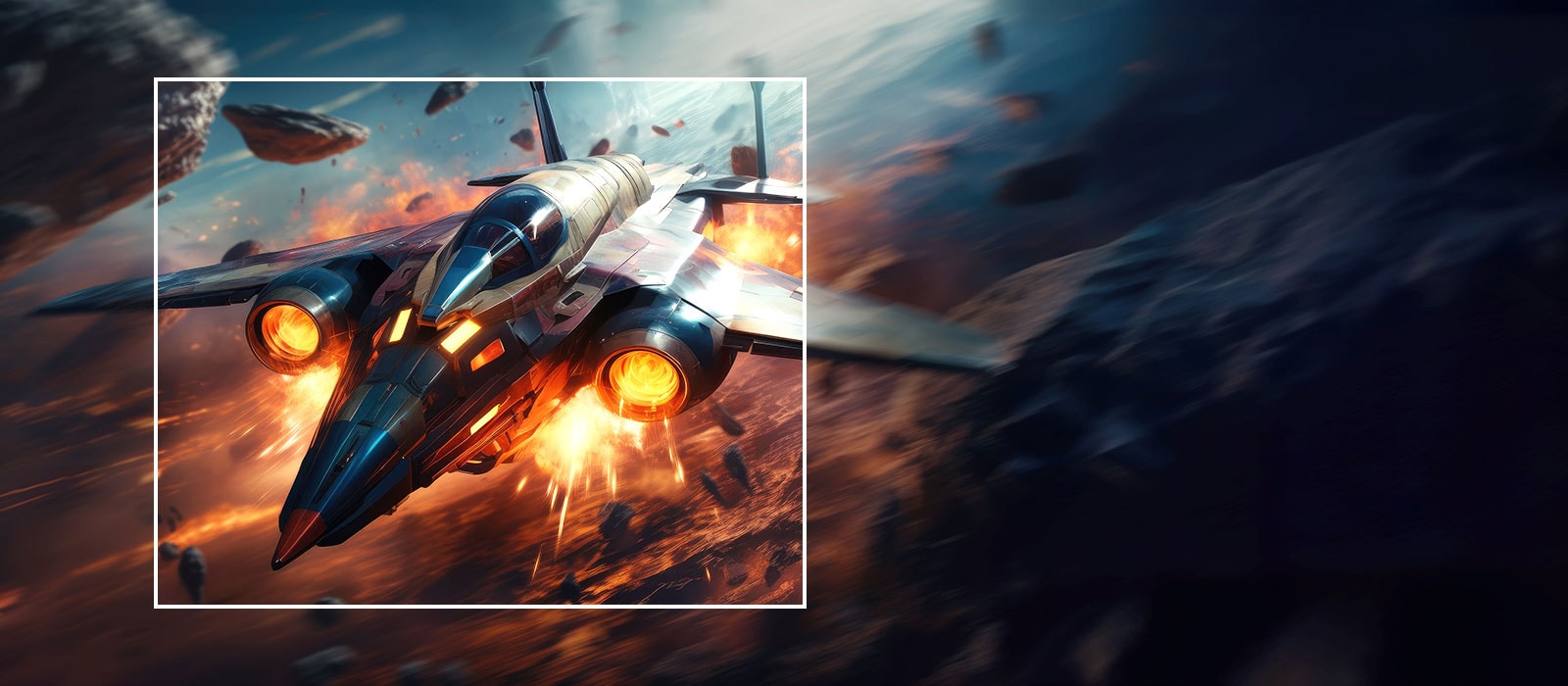 Dynamic, fast-paced fighter jet imagery