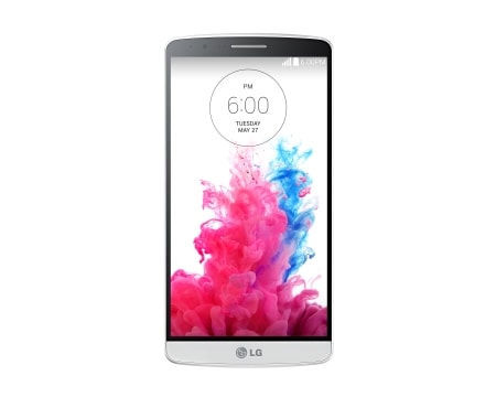 LG 5.5” Quad HD Screen, 13 MP Camera, Android KitKat, LG G3 (D855) Silky White
