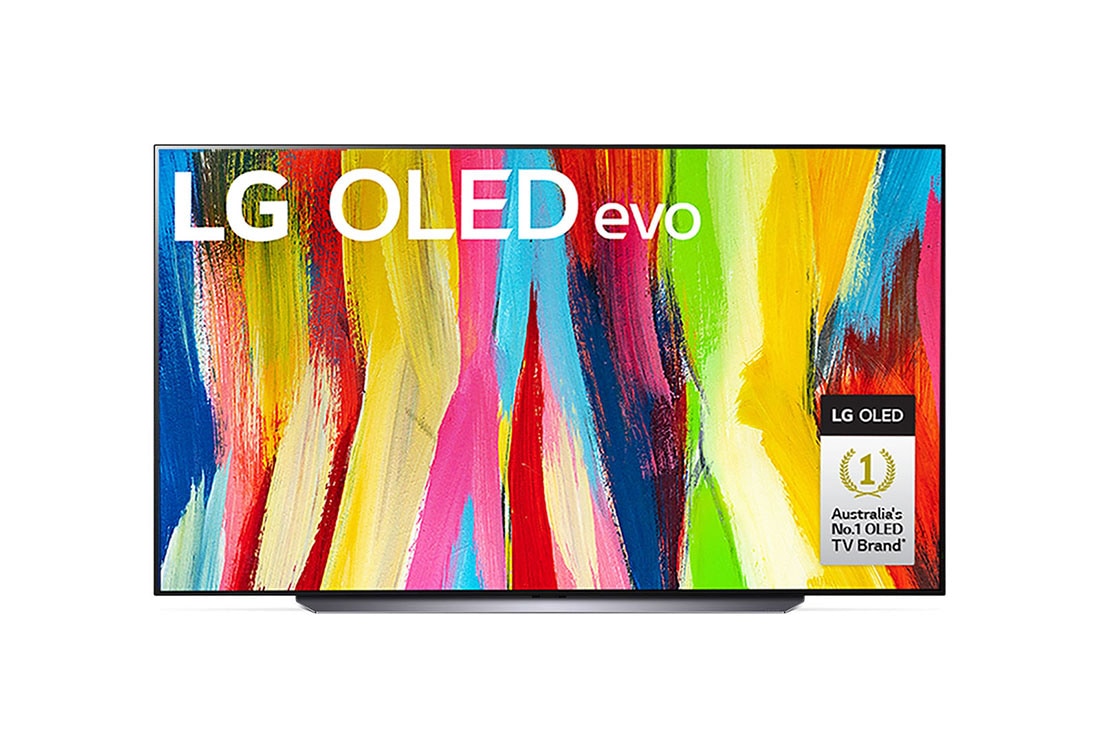 LG OLED evo C2 83 inch 4K Smart TV Self Lit OLED Pixels, Front view , OLED83C2PSA