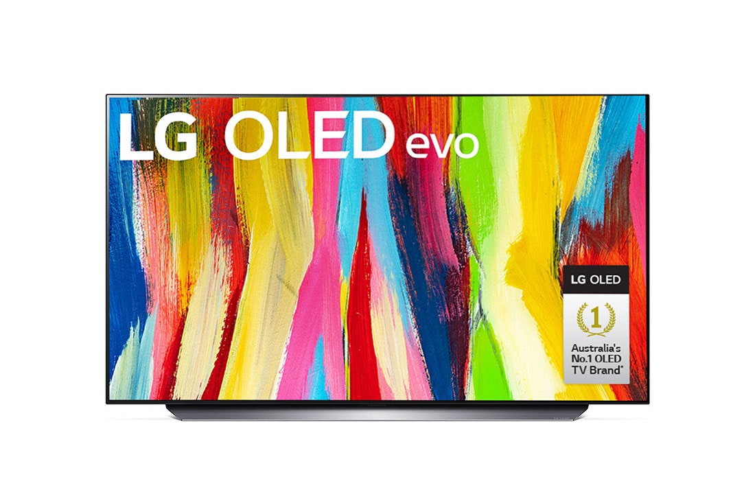 LG OLED evo C2 48 inch 4K Smart TV Gaming TV with Self Lit OLED Pixels, Front view , OLED48C2PSA