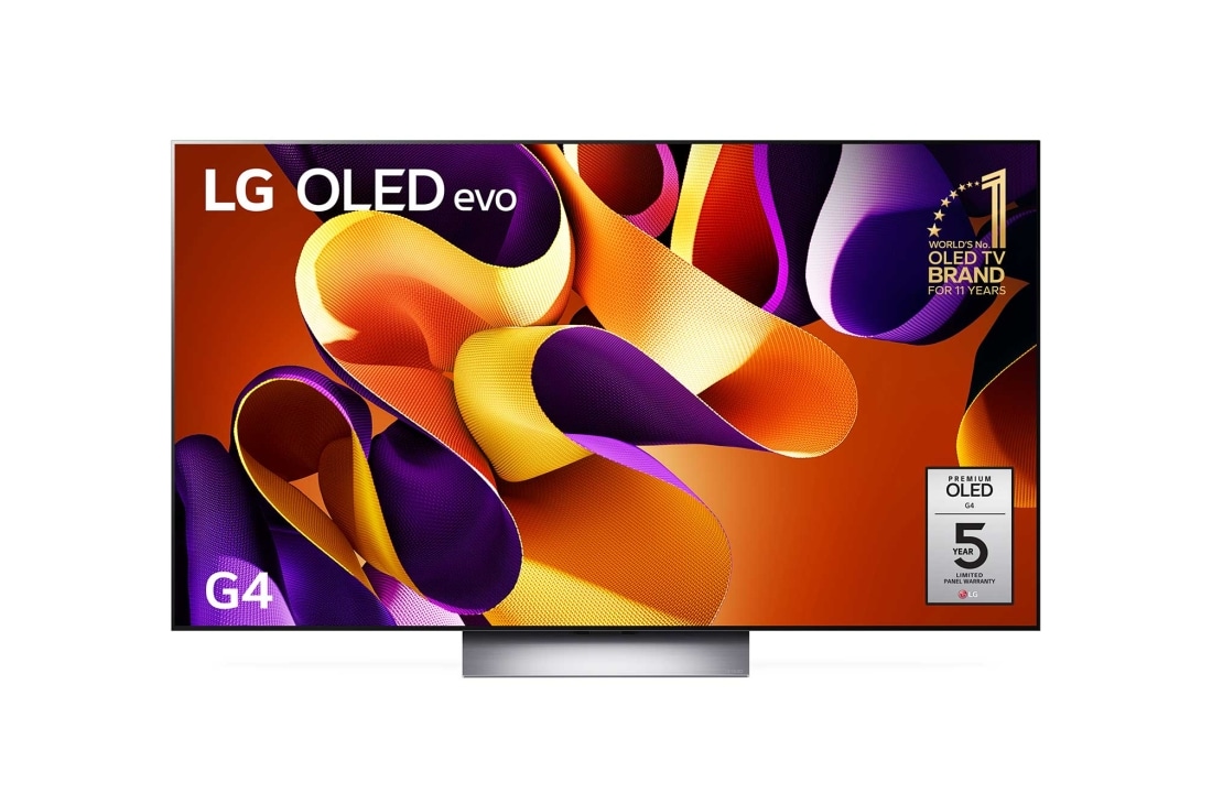 LG 83 inch LG OLED evo G4 4K Smart TV 2024, front view , OLED83G4PSA
