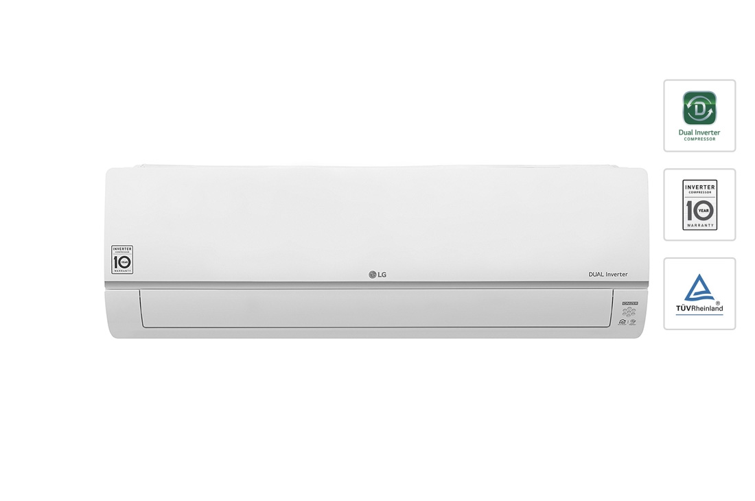 LG 2Ton Dual Inverter Premium Air Conditioner with Ionizer and ThinQ™ Function, Front View, S4-Q24K22PD
