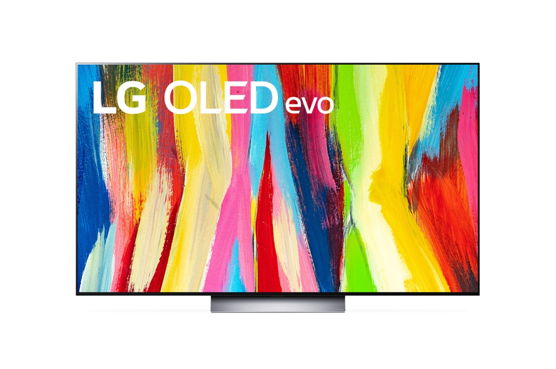 LG OLED evo C2 77 inch 4K Smart TV, Front view, OLED77C2PSA