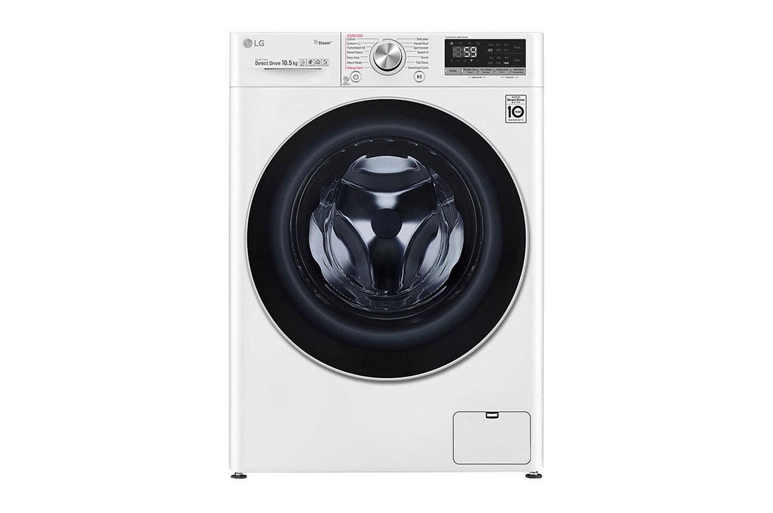 LG TurboWash 39™ - lavage optimale en 39 minutes | Moteur AI DD™ reconnaît votre linge | A | 10.5 kg | Moins de repassage grâce à la vapeur, F6WV910P2E