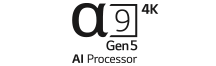 Logo du processeur IA 4K a9 de 5e génération