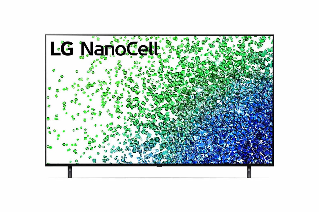 LG  LG NanoCell 65'' NANO80 4K Smart TV con ThinQ AI (Inteligencia Artificial), Procesador α5 AI, Vista frontal del televisor LG NanoCell, 65NANO80SPA