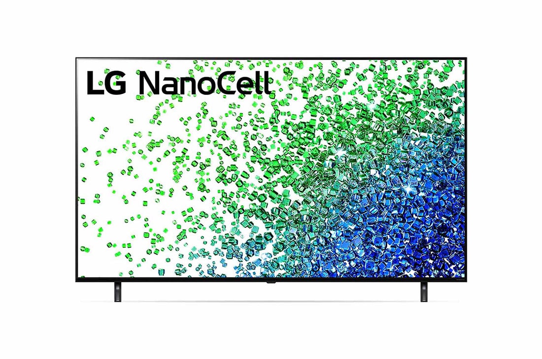LG  LG NanoCell 55'' NANO80 4K Smart TV con ThinQ AI (Inteligencia Artificial), Procesador α5 AI, Vista frontal del televisor LG NanoCell, 55NANO80SPA