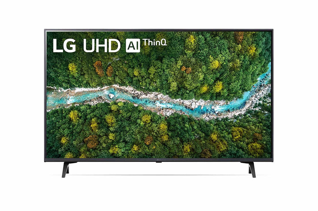 LG  LG UHD AI ThinQ 43'' UP77 4K Smart TV, α5 AI Processor, Magic Remote, Vista frontal del televisor LG UHD, 43UP7750PSB