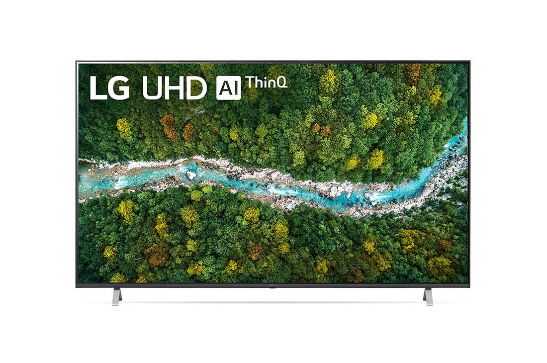 LG  LG UHD AI ThinQ 70'' UP77 4K Smart TV, α5 AI Processor, Magic Remote, Vista frontal del televisor LG UHD, 70UP7750PSB