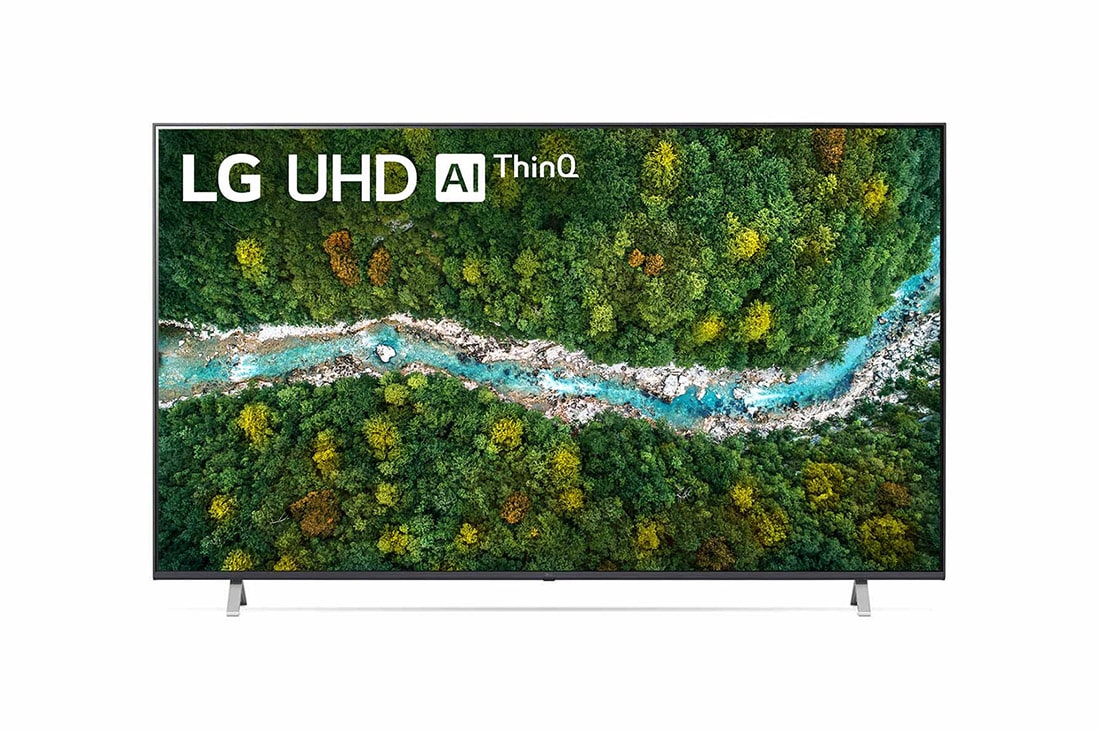 LG  LG UHD AI ThinQ 75'' UP77 4K Smart TV, α5 AI Processor, Magic Remote, Vista frontal del televisor LG UHD, 75UP7750PSB