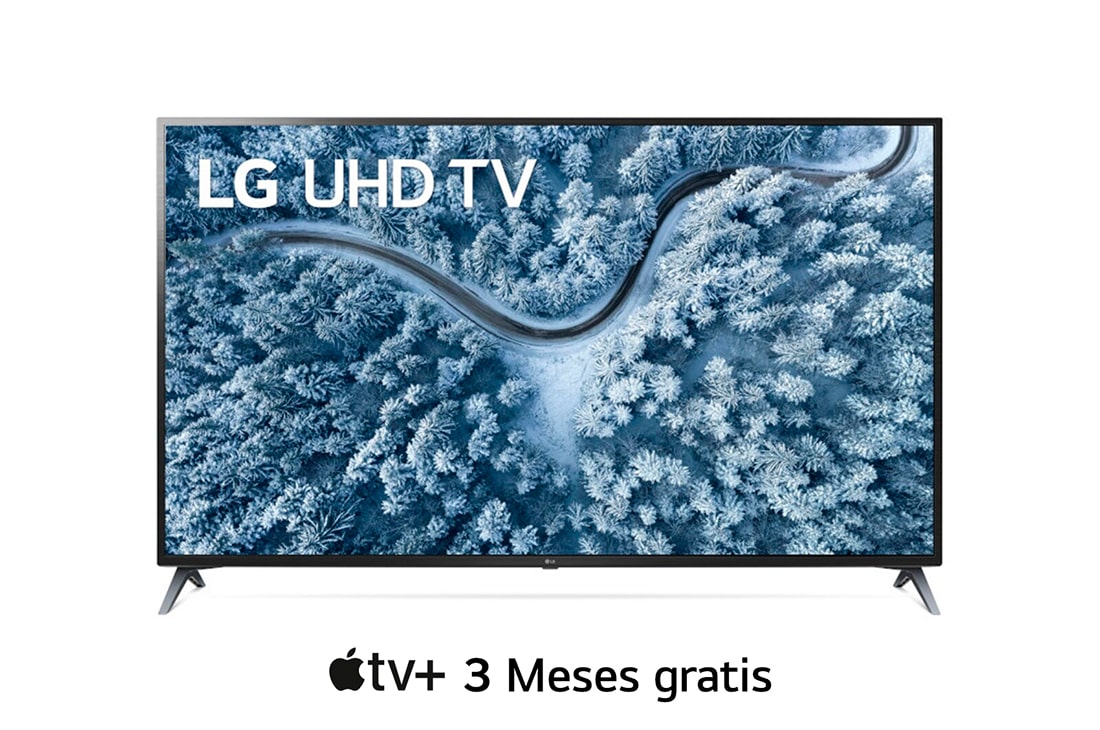 LG  LG UHD AI ThinQ 70'' UP70 4K Smart TV, Procesador Quad Core 4K, Vista frontal del televisor LG UHD, 70UP7070PUE