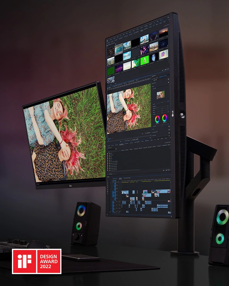 LG QHD Monitor Ergo Dual designed around you
