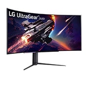 LG 45'' UltraGear™ OLED Curved Gaming Monitor WQHD with 240Hz Refresh Rate 0.03ms (GtG) Response Time, 45GR95QE-B