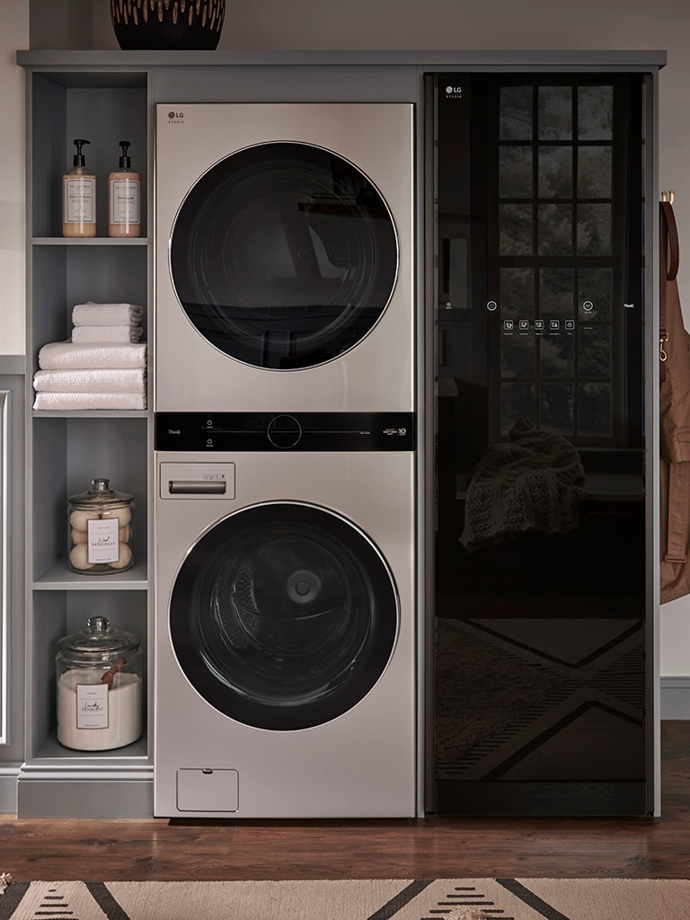 LG STUDIO taking your laundry room to new heights.