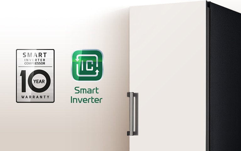 Logo Smart Inverter Compressor bergaransi 10 tahun dan Smart Inverter