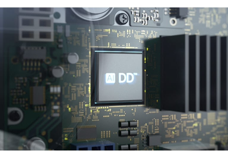 Chip AIDD ditampilkan di dalam mesin.