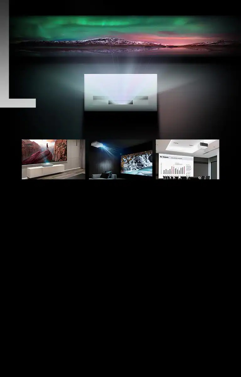 You can simulate LG projector in your space with LG Projection Calculator.