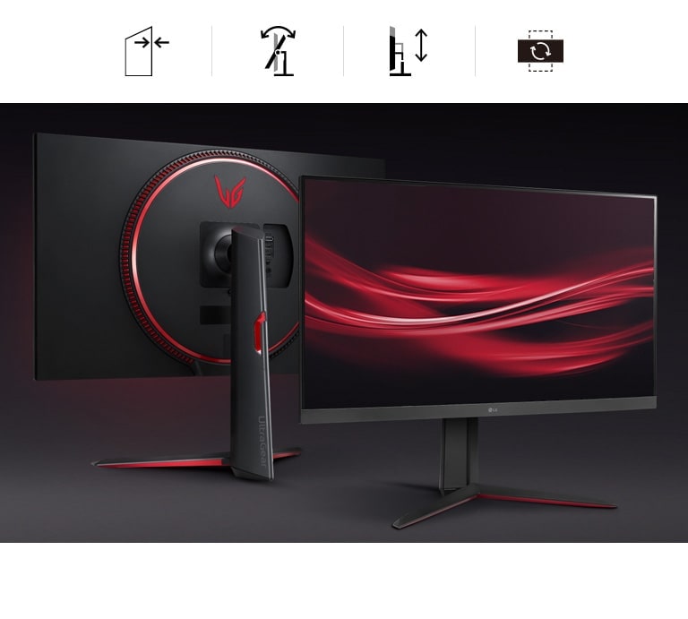 Monitor in Stylish, and Virtually Borderless Design with Tilt Adjustable Stand