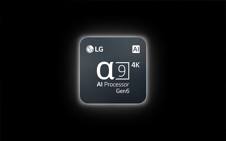 α9 Processor がブラックの背景に浮かび上がり、アイスホッケーゲームの画像に変わる。画面の一部に四角が登場し、Processor の改良を表している。