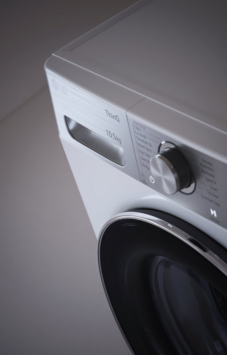На видео показан внешний вид стиральной машины.	