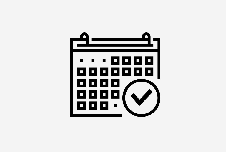 Calendar icon to indicate the duration of the Inspection