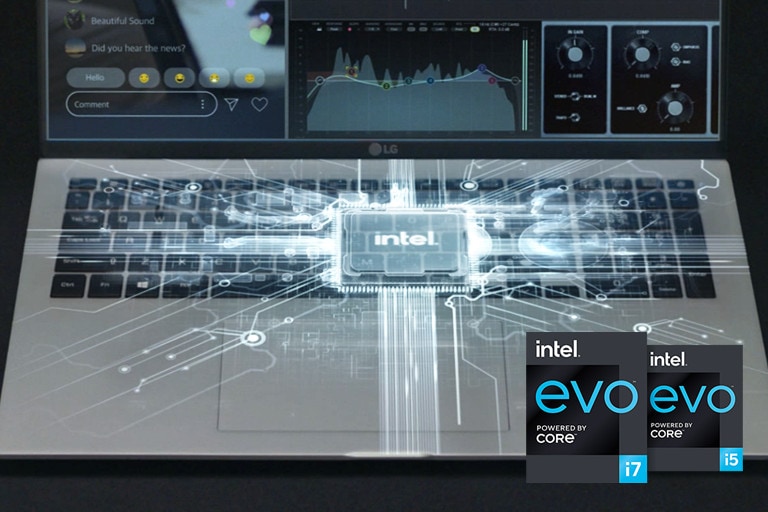 Intel® Evo™ Platform logo with LG gram product image