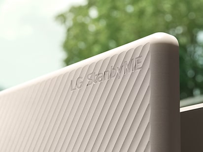 Close-up of StanbyME Go. It shows the texture of its case.
