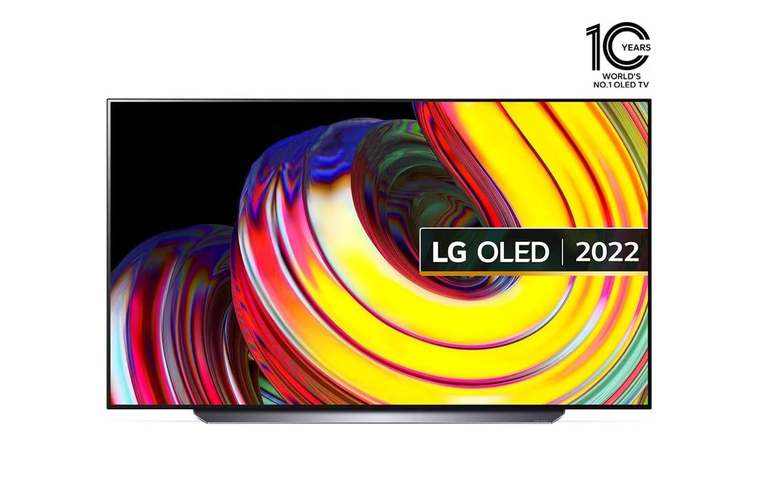 LG OLED 2022 | 65 Inch | CS series| 4k Cinema HDR | AI Sound  Pro |  Magic Remote | Self-lit | Immersive Surround Sound  | WebOS | Smart  AI ThinQ, Front view With Infill Image and Product logo, OLED65CS6LA