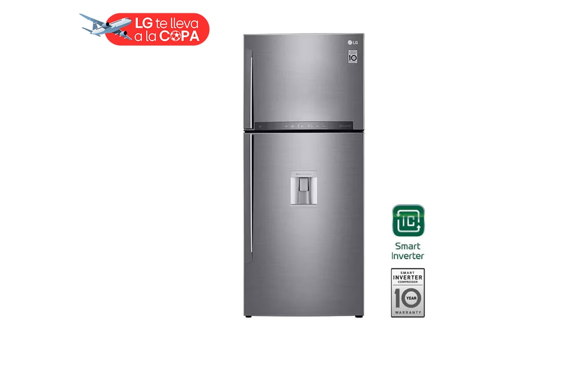 LG 471Lts |Top Freezer | Multi Air Flow™ | Smart Inverter | Acero Brillante | AI ThinQ™, GT47SGP, GT47SGP