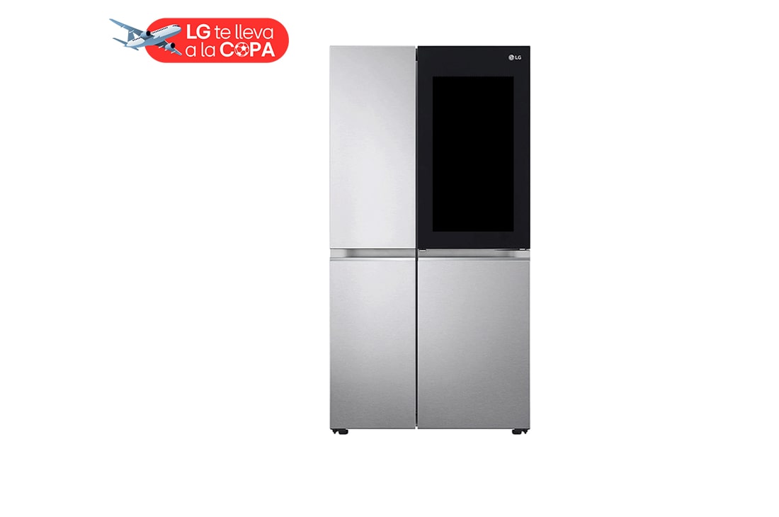 LG Refrigerador Side By Side LG LS66MXN | LINEARCOOLING™ | 694 Litros | Acero Pulido, luz delantera en vista de alimentos, LS66MXN