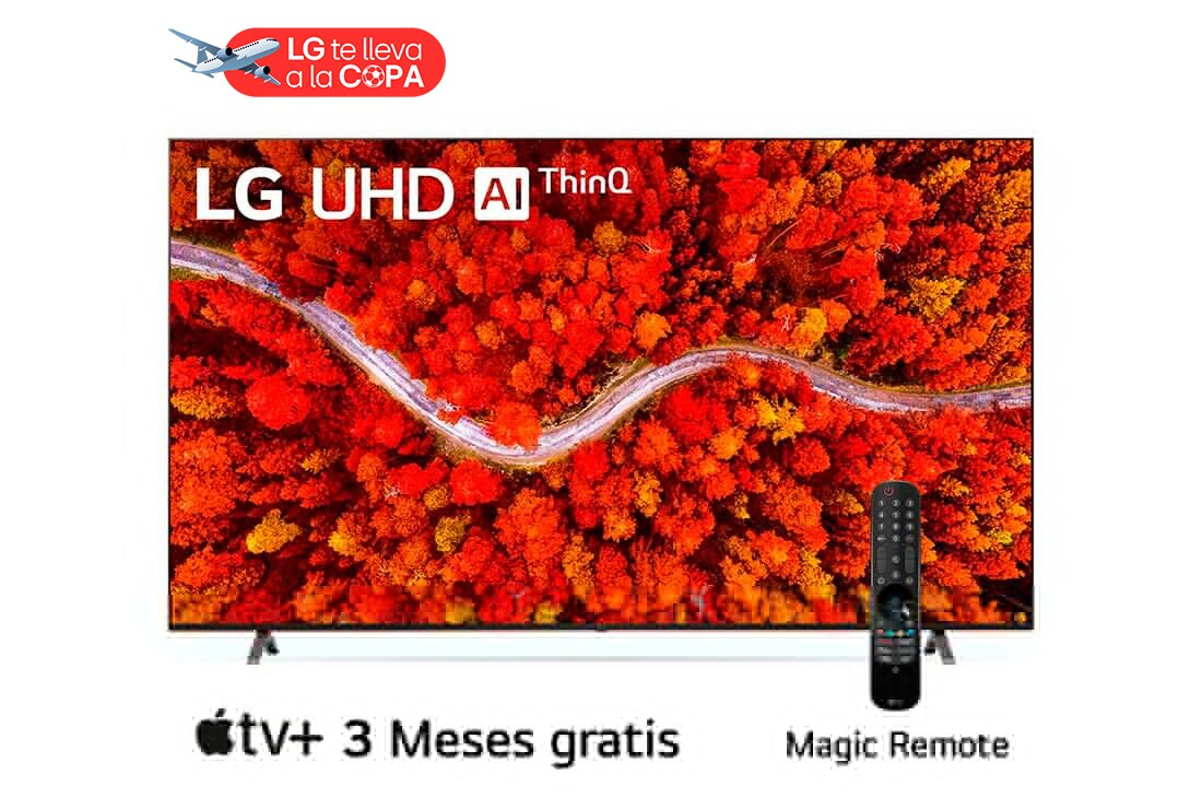 LG  LG UHD AI ThinQ 86'' UP80 4K Smart TV, α5 AI Processor, Magic Remote, Vista frontal del televisor LG UHD, 86UP8050PSB