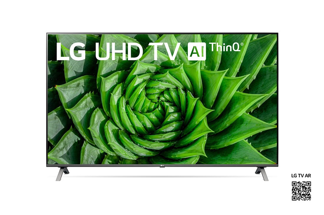 LG TV 86'' | Ultra HD LED | Procesador Quad Core | ThinQ ™ | 4K HDR Activo | Verdadera Experiencia de Cine, vista frontal con imagen de relleno, 86UN8000PSB