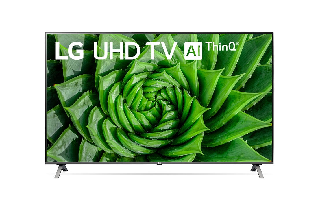 LG TV 75'' |  Ultra HD LED | Procesador Quad Core | AI ThinQ ™ |  4K HDR Activo | Verdadera Experiencia de Cine, vista frontal con imagen de relleno, 75UN8000PSB