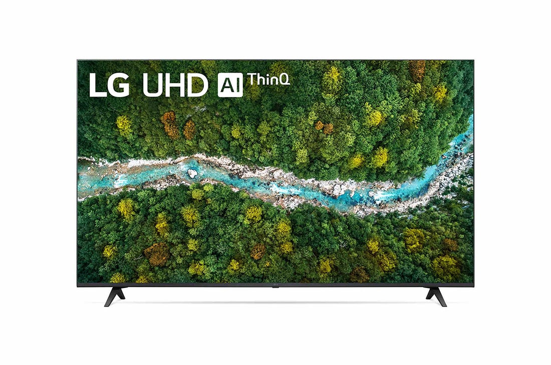 LG TV 50'' | Ultra HD LED | Procesador α5 Gen4 | ThinQ ™ | 4K HDR Activo | Verdadera Experiencia de Cine, vista frontal con imagen de relleno, 50UP7750PSB