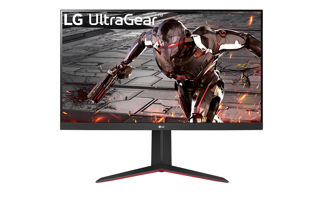 LG 31.5'' LG UltraGear™  QHD Gaming Monitor with 165Hz, 1ms MBR, front view, 32GN650-B