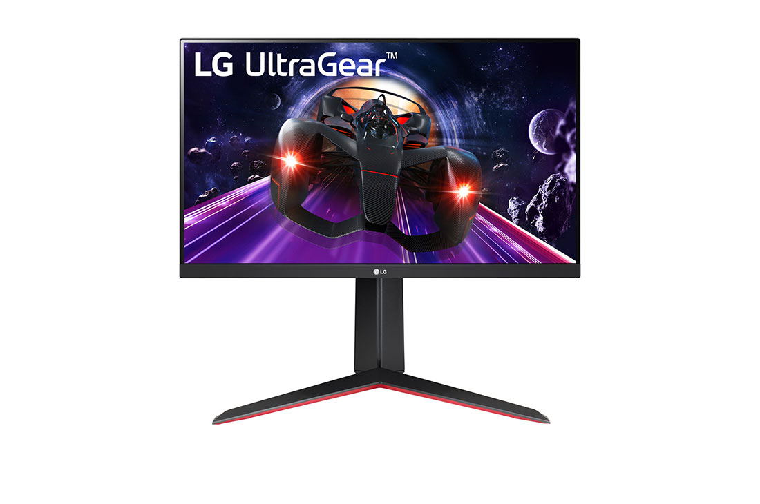 LG 23.8” UltraGear™ Full HD IPS 1ms (GtG) Gaming Monitor, front view, 24GN650-B