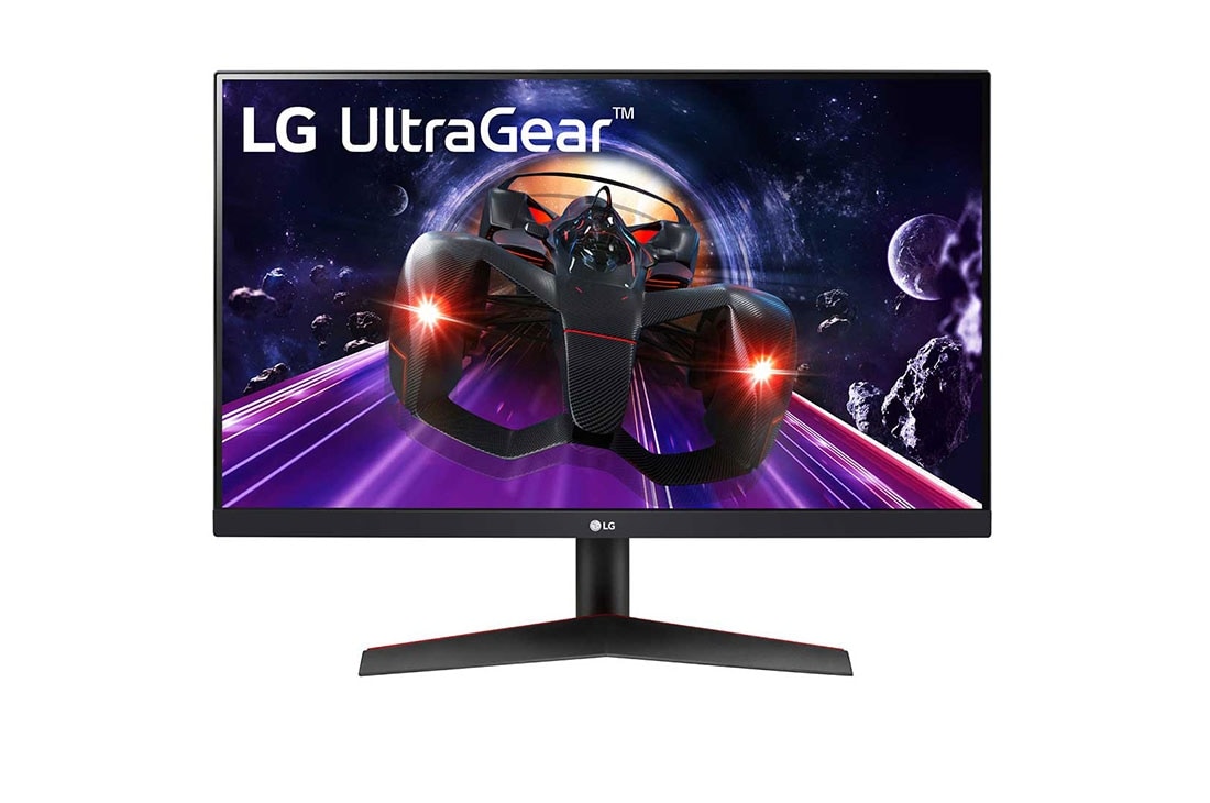 LG 23.8” UltraGear™ Full HD IPS 1ms (GtG) Gaming Monitor, front view, 24GN60R-B