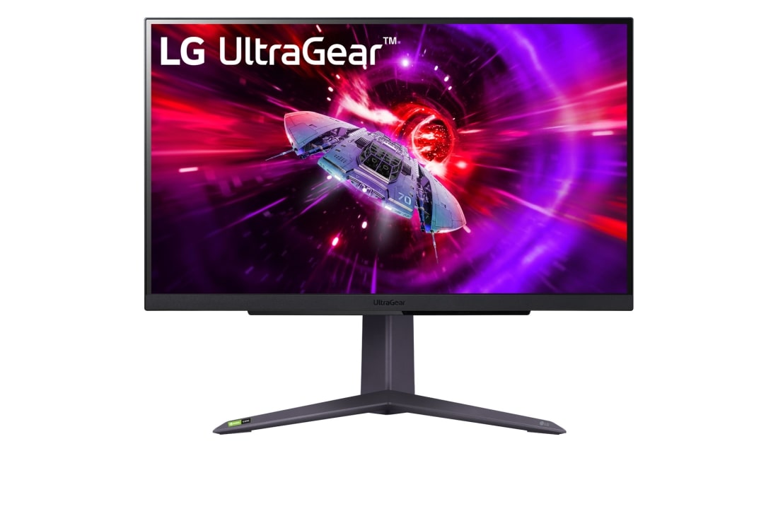 LG 27” UltraGear™ QHD Gaming Monitor with 165Hz Refresh Rate, Front View, 27GR75Q-B