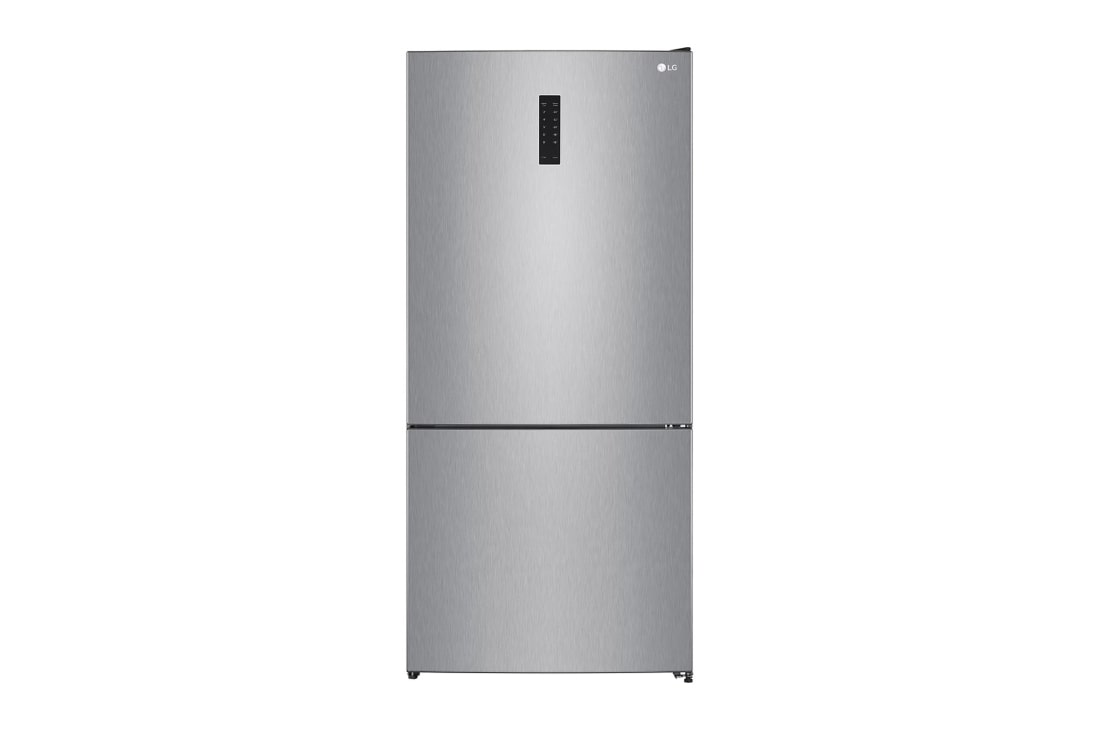 LG No Frost Refrigerator 588 Liter 84cm Width Smart Inverter Motor Metallic Gray, Frount view, GTF569PSAM