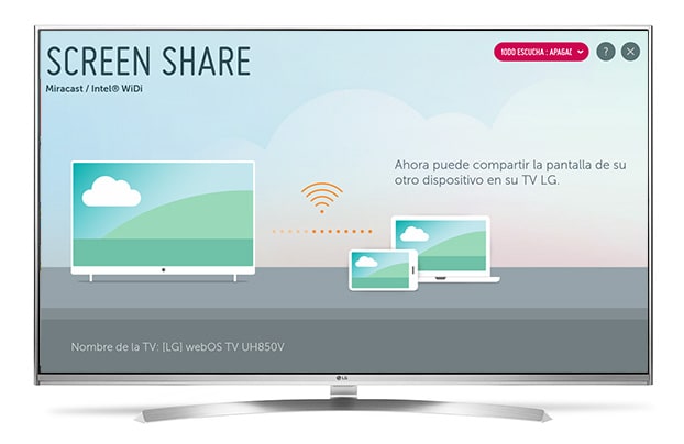 SmartShare: Screen Share con Miracast o Intel® Wi-Di | LG España