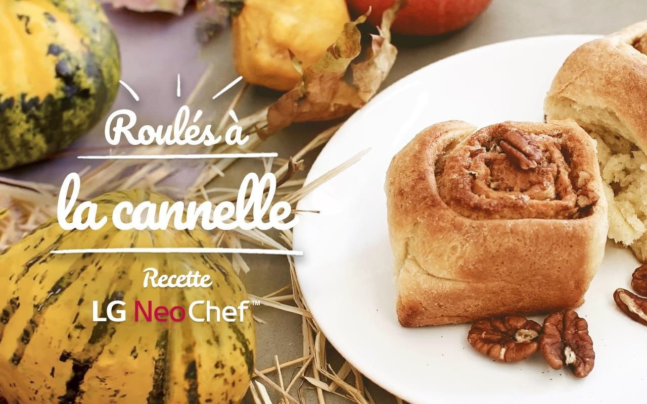 Pumpkin spice cinnamon rolls, created with the LG NeoChef Countertop Microwave Oven
