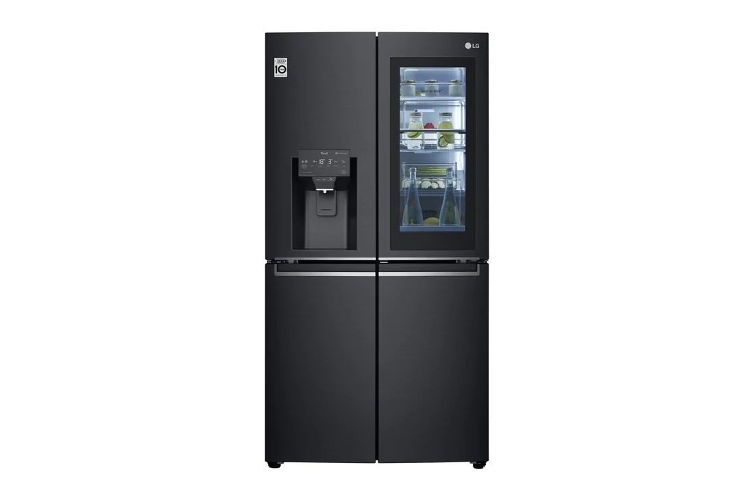 LG Ψυγείο Ντουλάπα Οριζόντιας Διάταξης (Multi Door) Total No Frost με InstaView Door-in-Door® 1793 x 91,2 cm, Μπροστινή όψη με αναμμένη λυχνία InstaView, GMX945MC9F