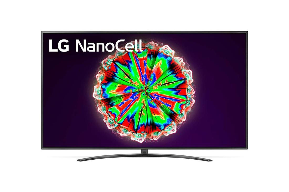 LG 75'' TV 4K NanoCell Quad Core Processor, μπροστινή όψη με εικόνα που γεμίζει την οθόνη, 75NANO796NF